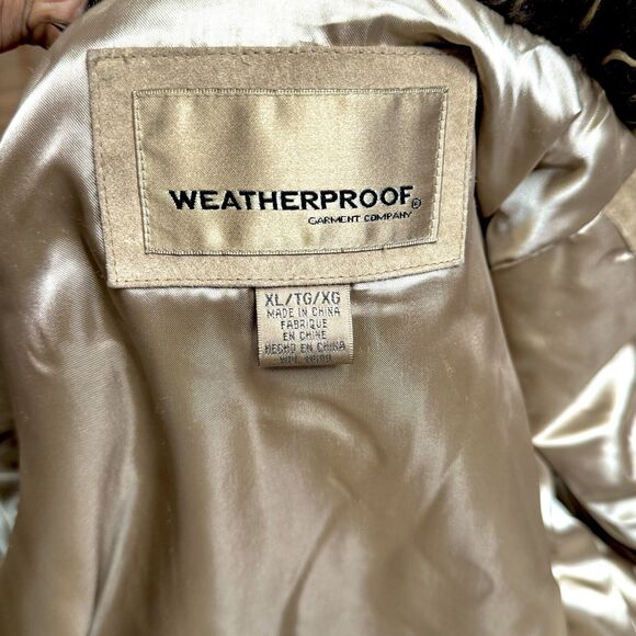 Vintage Weatherproof Women's Suede Leather Faux Fur Lined Jacket Penny Lane XL - Picture 8 of 12